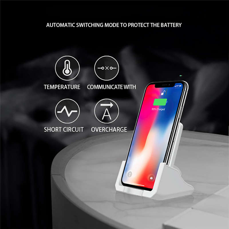 Fast 10W Wireless Charger For iPhone 11 Samsung S10-White