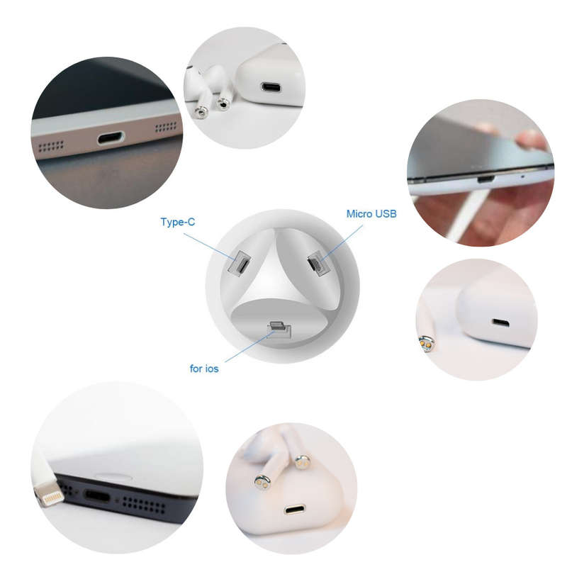 USB Charger Charging Dock Station Holder For Lightning/Micro-USB/Type-C