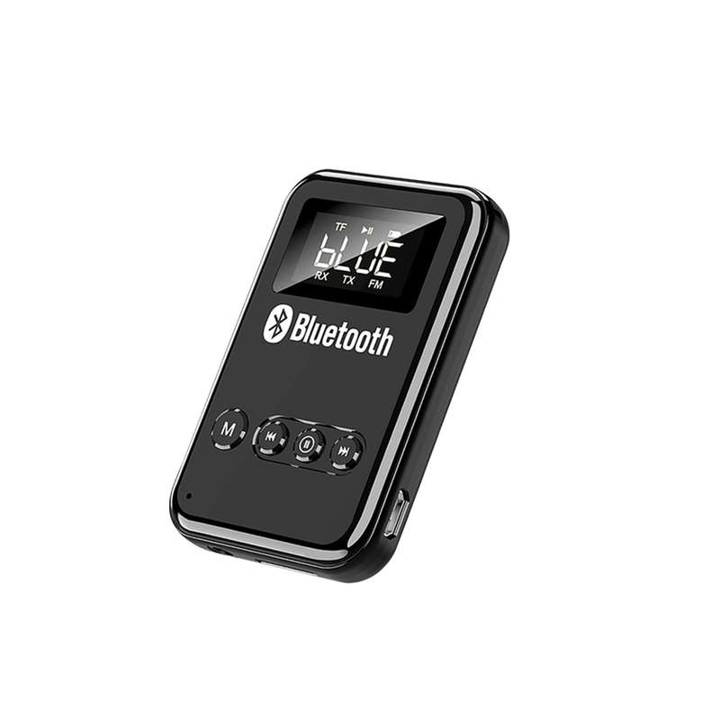 Bluetooth 5.0 Receiver Transmitter Wireless Music Adapter For PC Car-Black