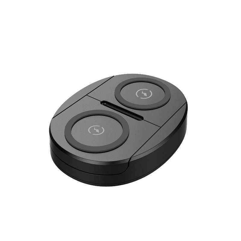 Retractable Dual 10W Fast Charging Pad Qi Wireless Charger
