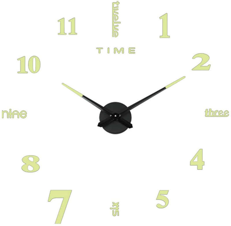 Luminous Large Wall Clock 3D DIY Clock