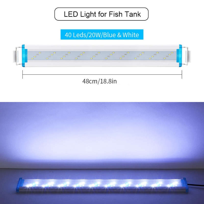 Aquarium LED Light Super Slim Fish Tank Aquatic Plant Grow Lighting Lamp