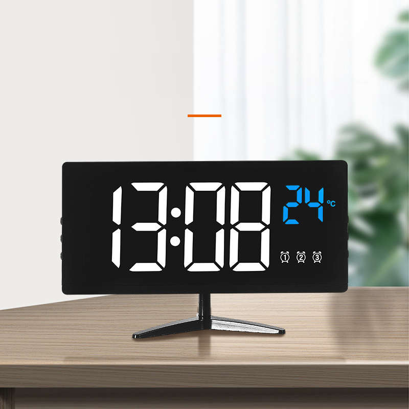 LED Digital Alarm Clock Electronic Desktop Clocks With Temperature Display