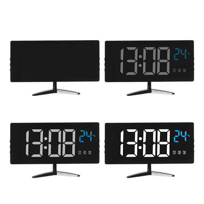 LED Digital Alarm Clock Electronic Desktop Clocks With Temperature Display