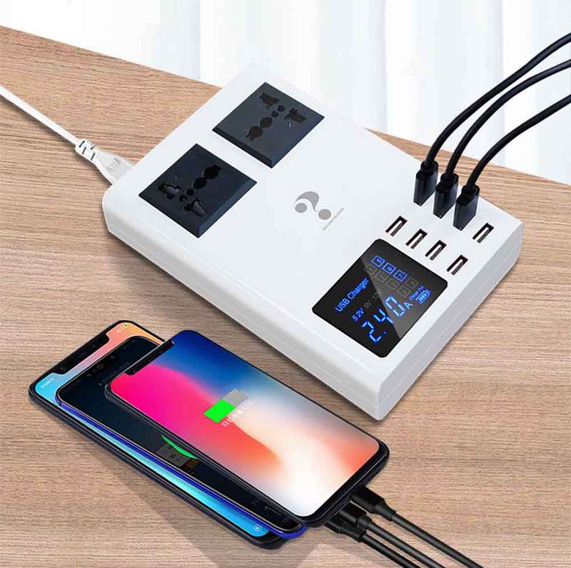 Universal Smart 8 port USB Charger Power Adapter Fast Charging Station