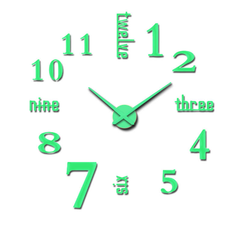 Luminous Wall Clocks Large 3D DIY Clock