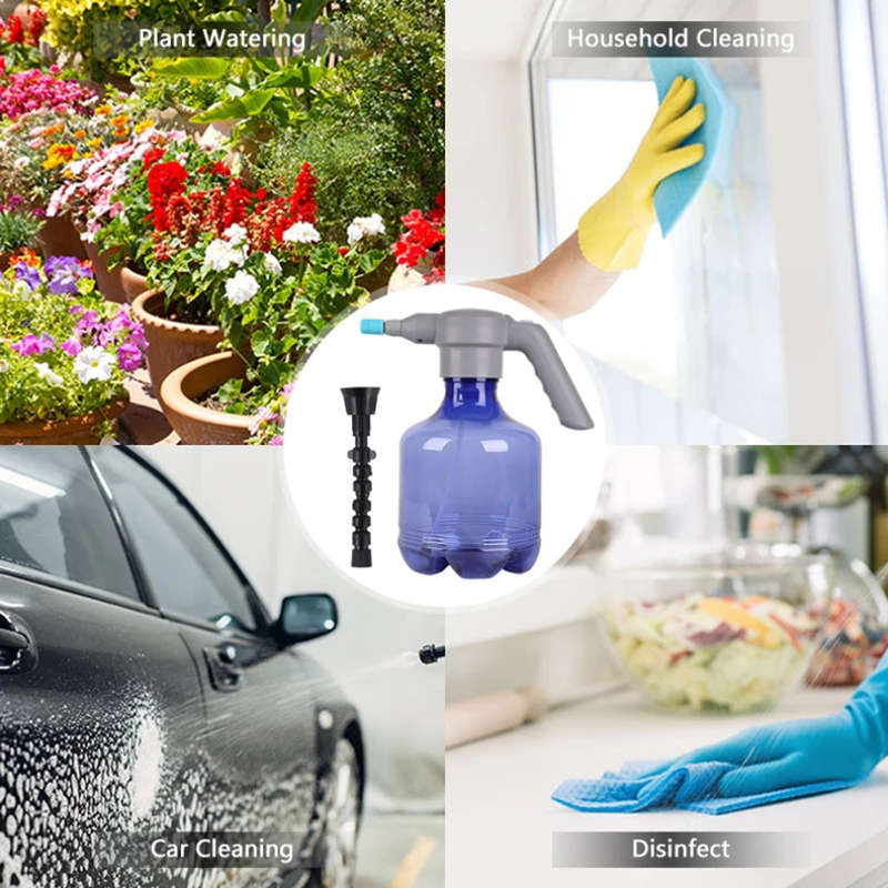 3L Rechargeable  Electric Plant Spray Bottle Automatic Watering Can-Blue