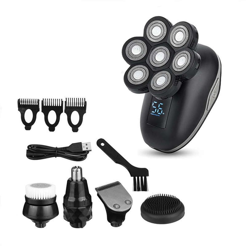 5 In 1 7 Floating Heads Beard Nose Ear Hair Trimmer Electric Shaver