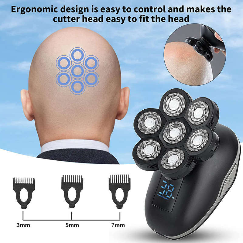 5 In 1 7 Floating Heads Beard Nose Ear Hair Trimmer Electric Shaver