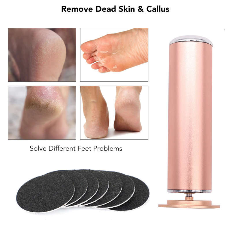 Electric Callus Remover Foot File Hard Dead skin Polisher-Silver
