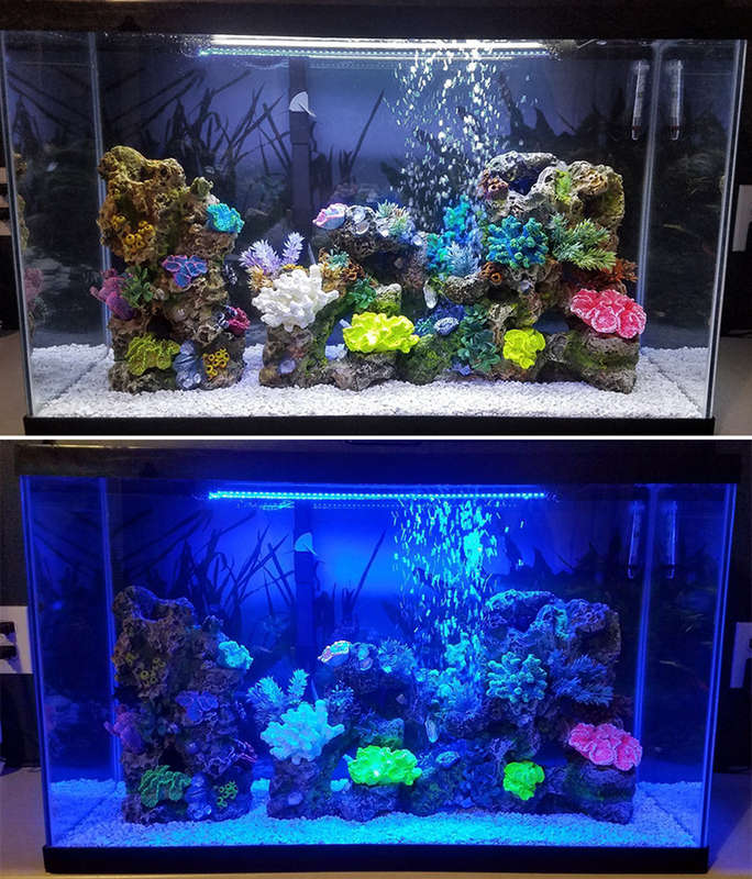 Waterproof LED Fish Tank Lights RGB Aquarium Lights with Timer Control