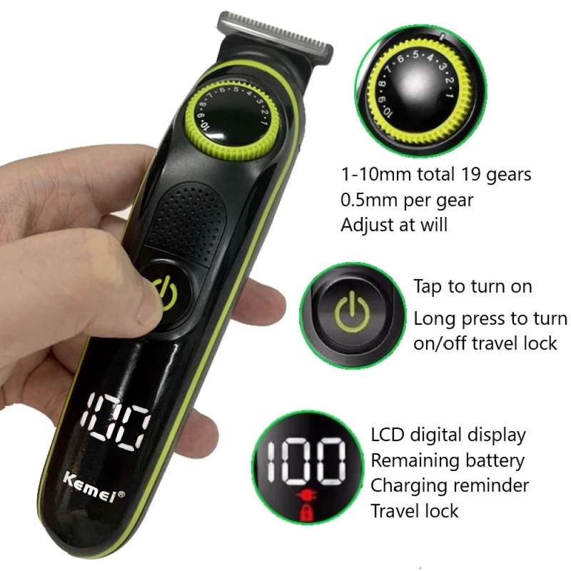 5 in 1 Electric Hair Clipper Shaver Razor Nose Trimmer Grooming Kit