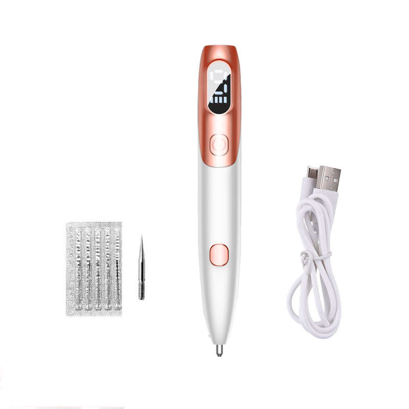 9 Gear LCD Plasma Pen Laser Tattoo Mole Freckle Removal Machine-Rose Gold