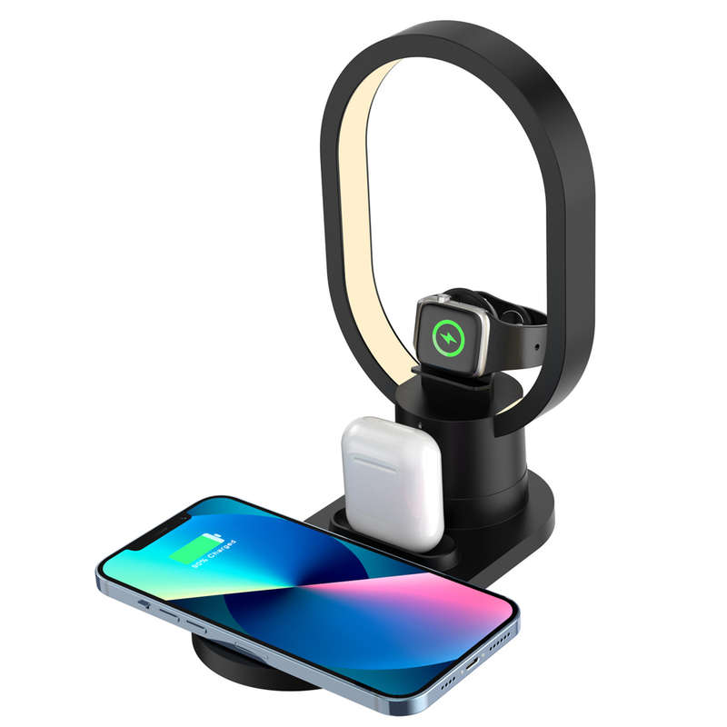 4 In 1 Table Lamp with Wireless Charging Dock Station for iPhone