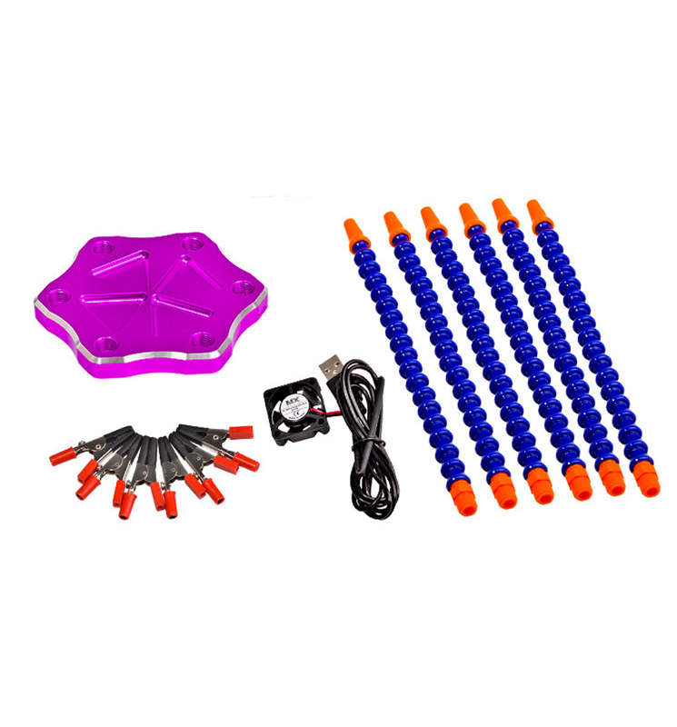 6 Flexible Helping Hand Arms Soldering Station with USB Fan