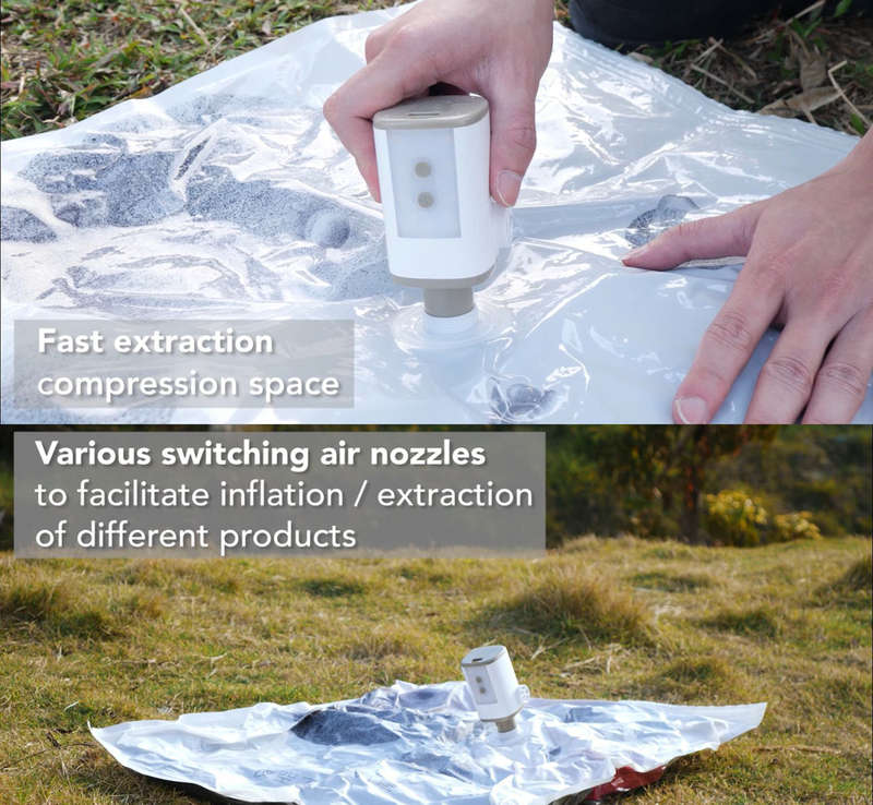 Portable Electric Mini Air Pump Ultralight Inflator with Led Light