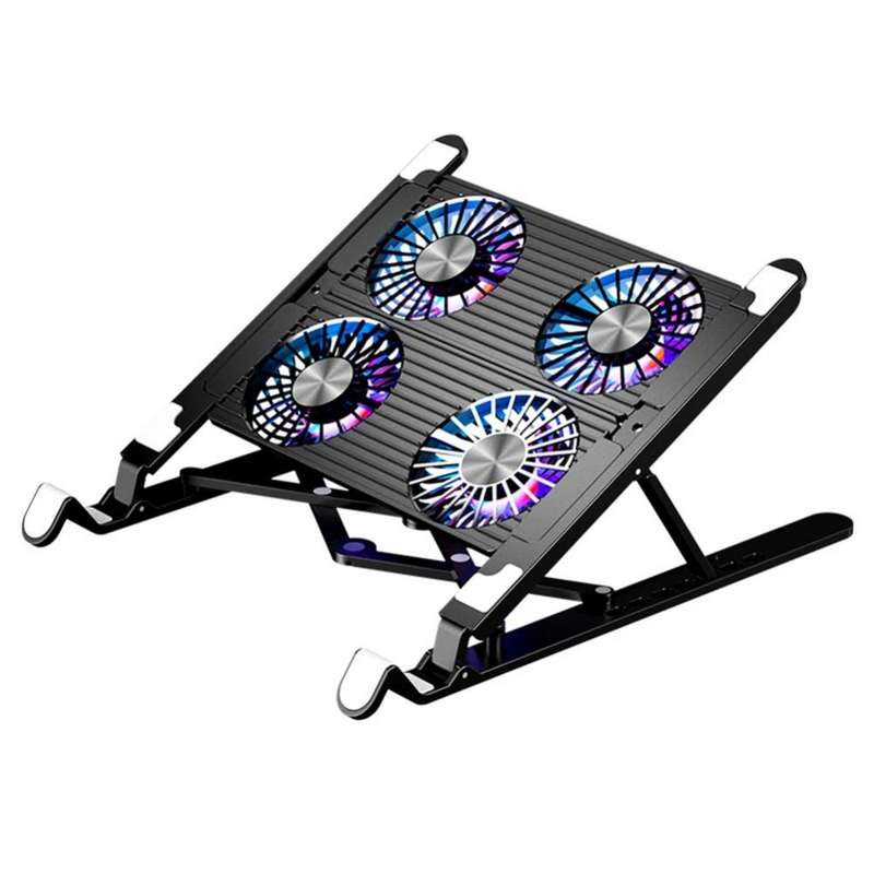 Gaming Cooler Laptop Stand Foldable Laptop Cooling Pad with Cooling Fans