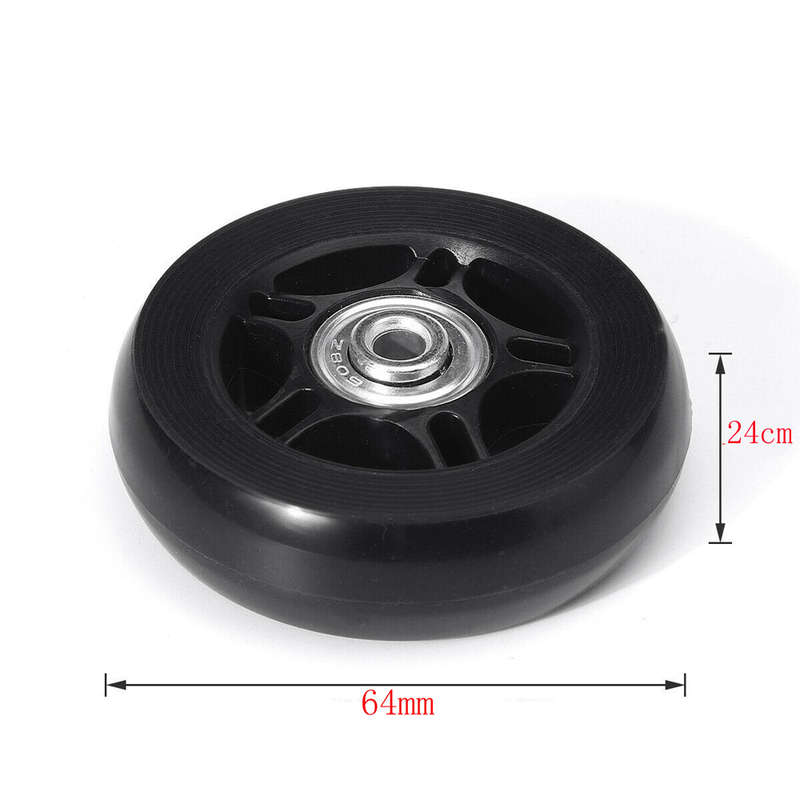 2 Piece Luggage Suitcase Replacement Rubber Wheels Repair Swivel Caster