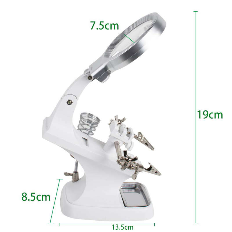 3X 4.5X LED Light Helping Hands Magnifier Station