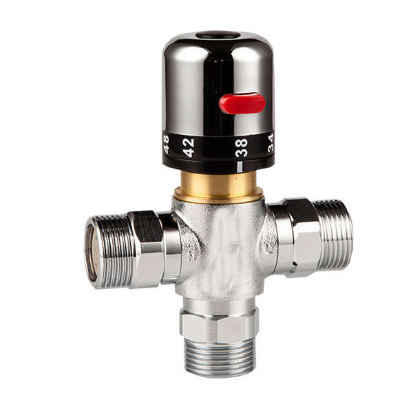 3-Way Thermostatic Mixing Valve 1/2 Male Connections