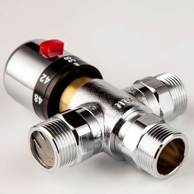 3-Way Thermostatic Mixing Valve 1/2 Male Connections