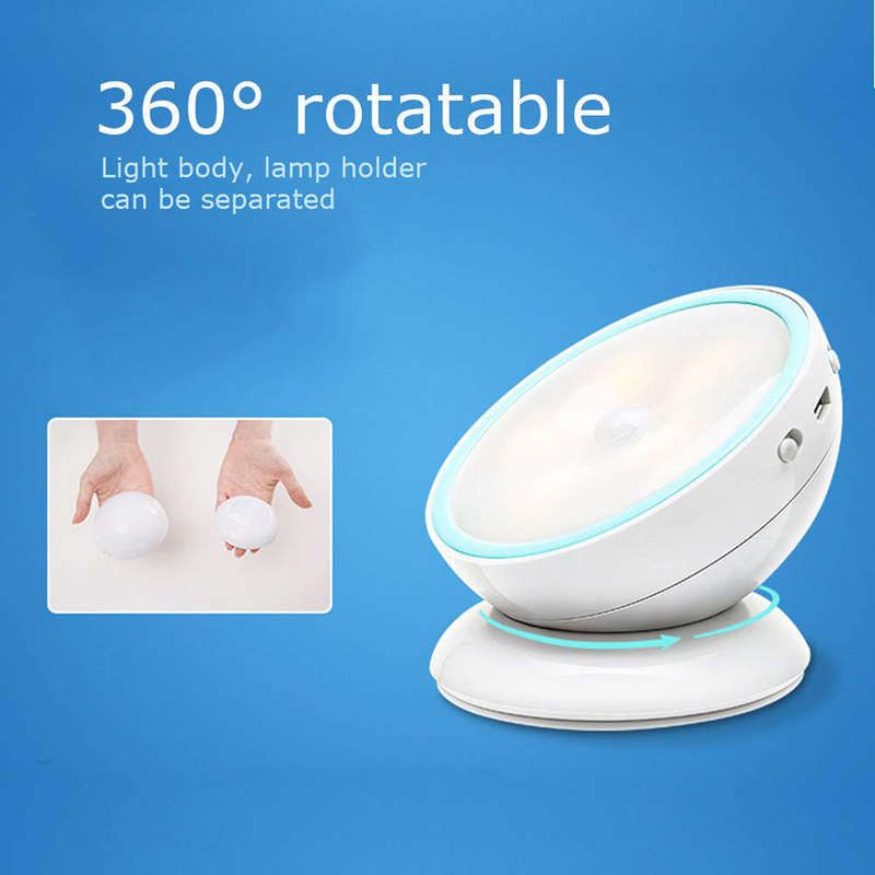 360 Degree Smart Bedroom Bedside Stairs Induction Lamp