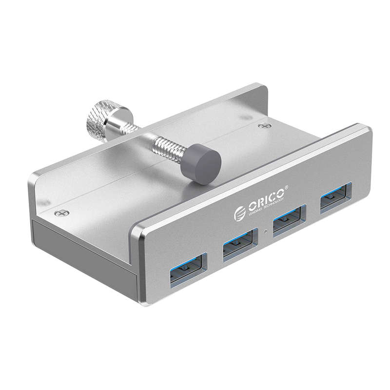 4 Port USB3.0 Clip-Type Aluminum Alloy Portable Super Speed Hub Station