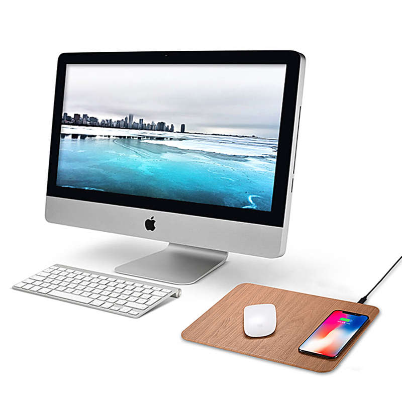 2 in 1 Wireless Charger Mouse Pad - Brown