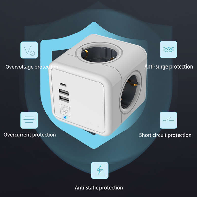 Multifunction Home Office Power Cube Socket
