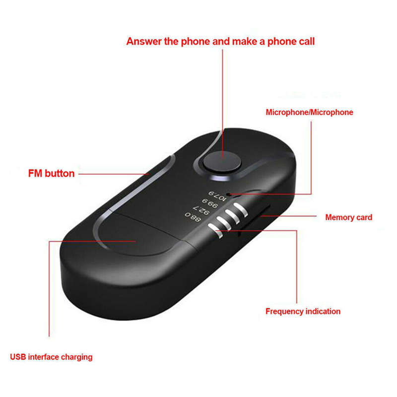 Portable Mini Bluetooth Car FM Transmitter Auto USB Bluetooth Receiver
