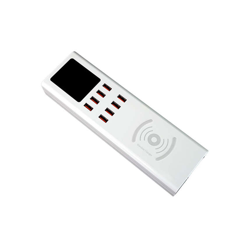Multifunction 8 Port USB Wireless Charger Station With LCD Display