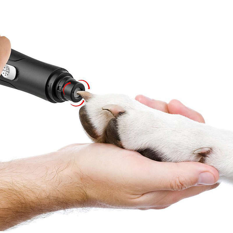 Portable Multifunction USB Electric Low Noise Pet Nail Grinder - Black
