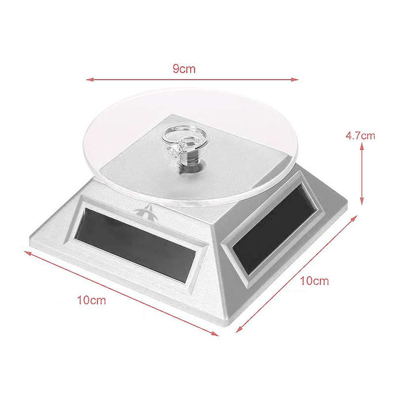 360° Rotating Jewelry Display Stand Solar Turntable