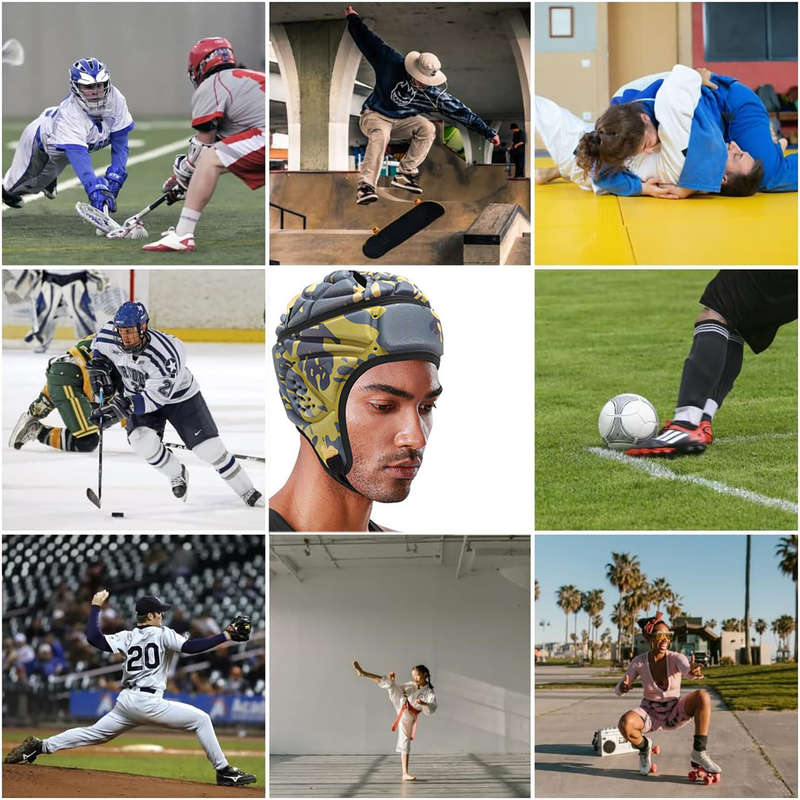 Rugby Headguard Protective Rugby Helmet Scrum Cap Sports Headguard-Yellow