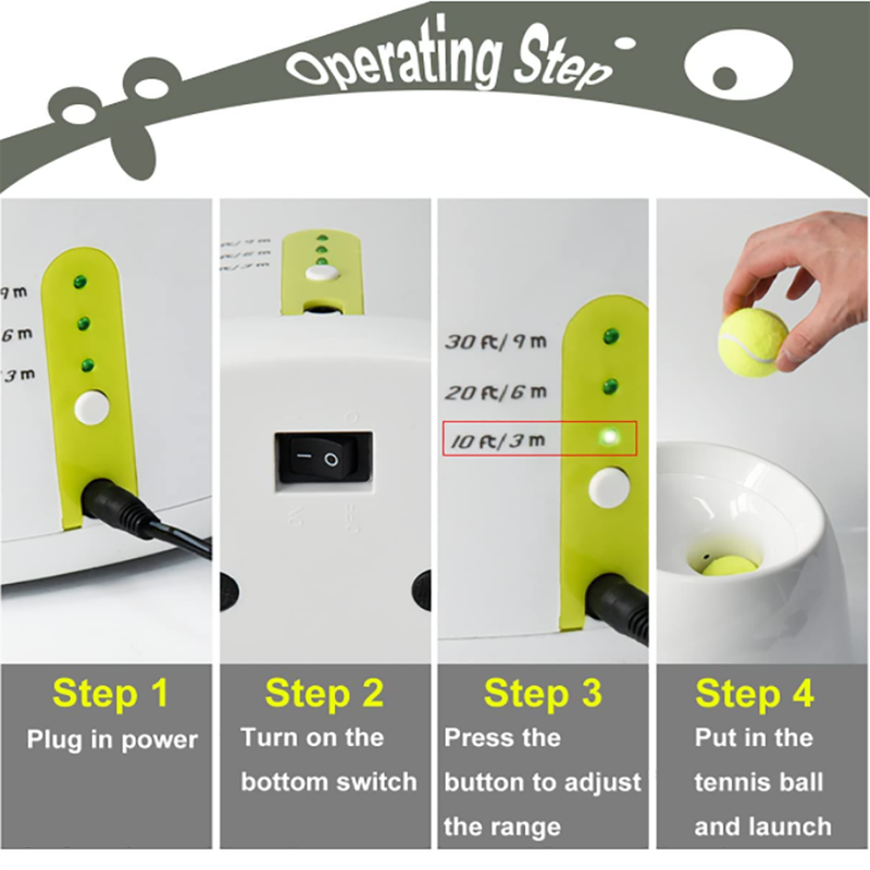 Interactive Dog Automatic Ball Launcher for Small and Medium Size Dogs