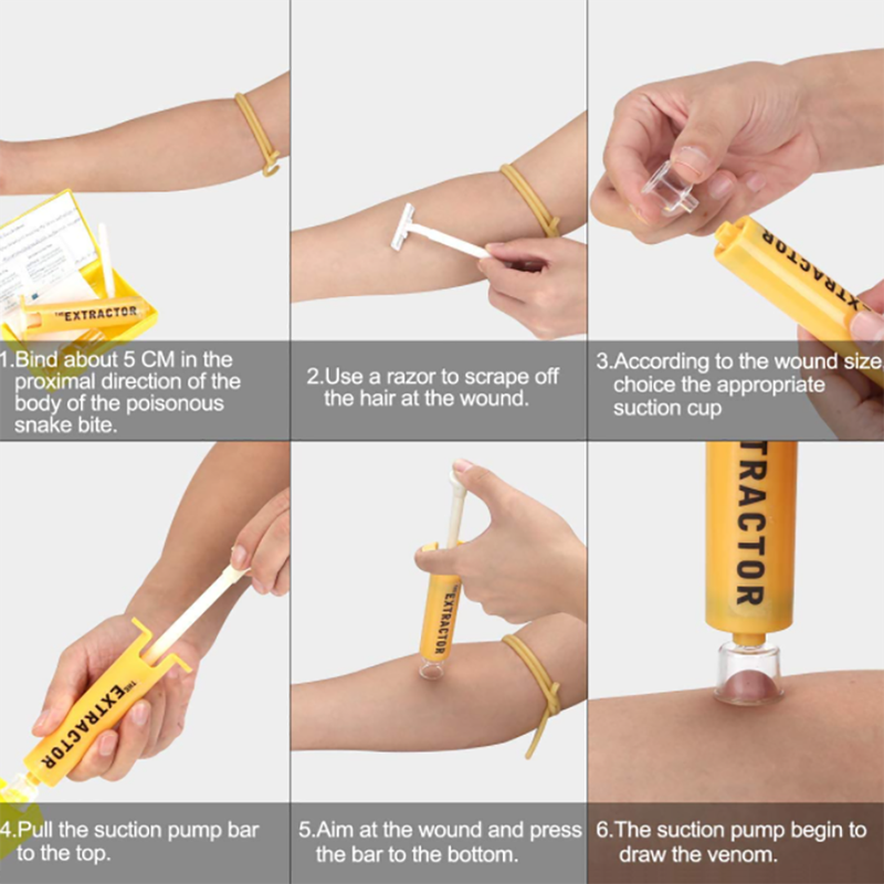 Venom Extractor Suction Pump Kit for Hiking and Camping