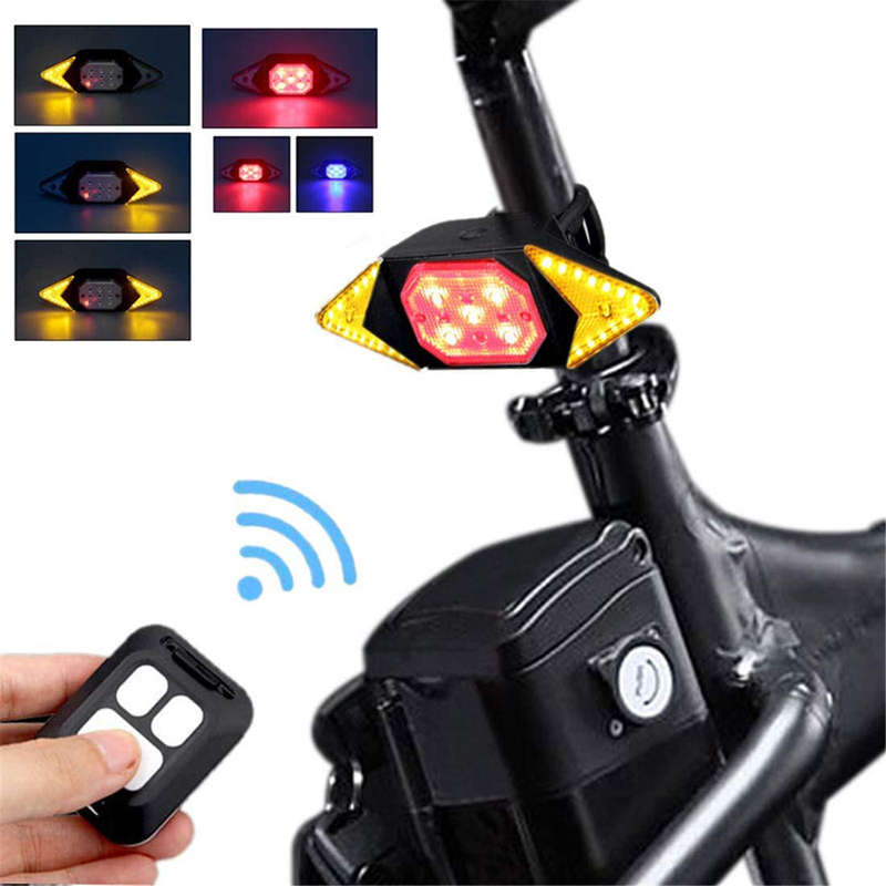 Waterproof LED Bike Tail Light Turn Signals with Wireless Remote Control