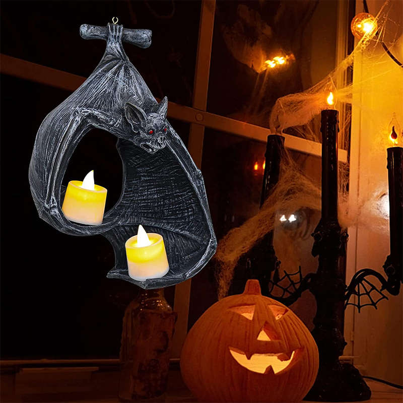 Bat Tealight Candle Holder Halloween Hanging Decoration