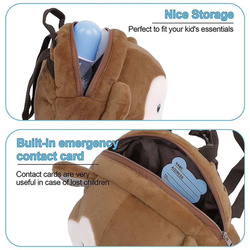 Baby Safety Backpack Cute Anti-lost Travel Bag Toddler Harness