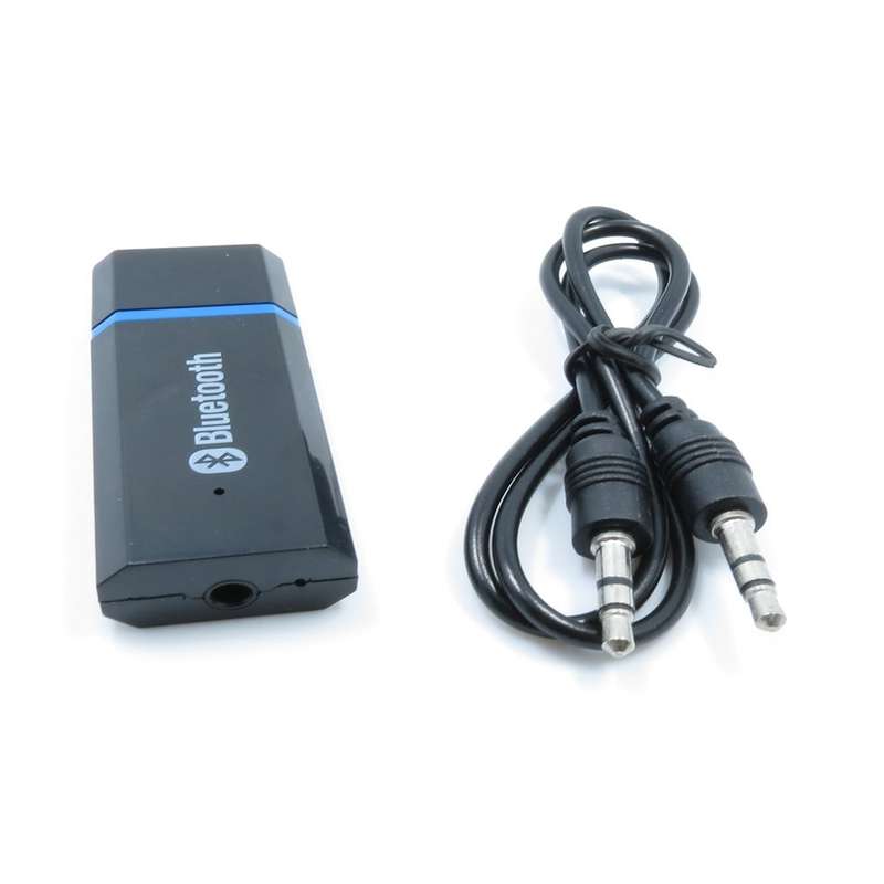 USB Bluetooth Wireless Audio Music Receiver Adapter w/ 3.5mm Stereo Output for Headphones