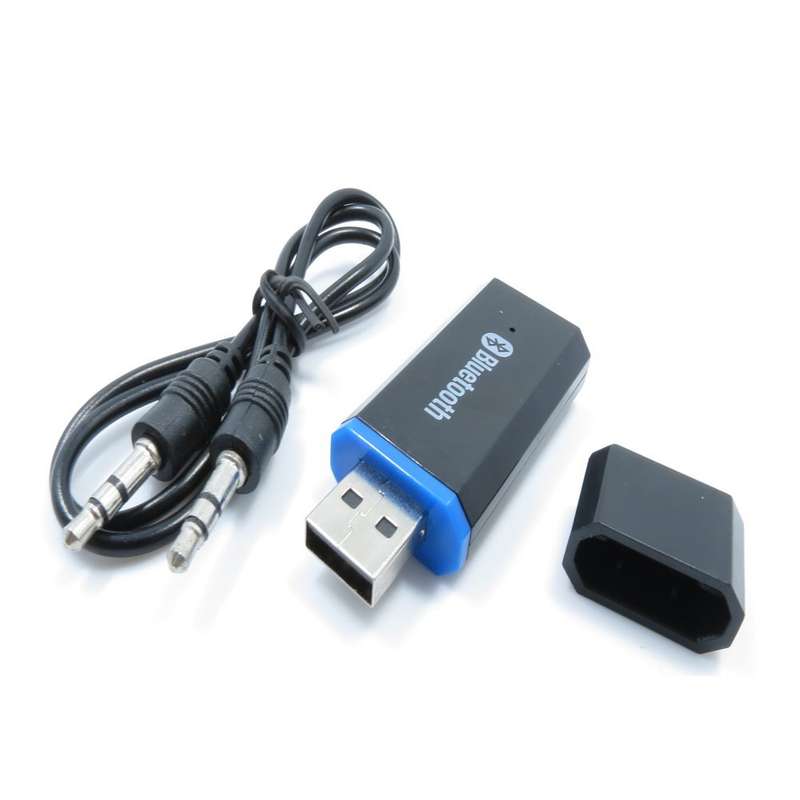 USB Bluetooth Wireless Audio Music Receiver Adapter w/ 3.5mm Stereo Output for Headphones
