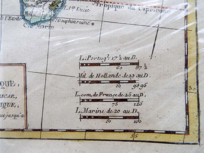 Antique 1768 map Carte Du Canal De Mozambique. Ref. MP-12