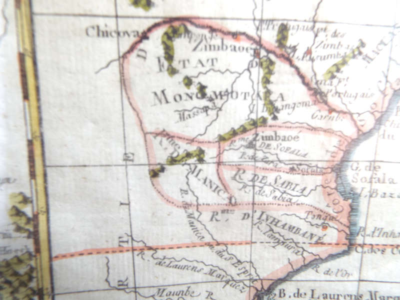 Antique 1768 map Carte Du Canal De Mozambique. Ref. MP-12
