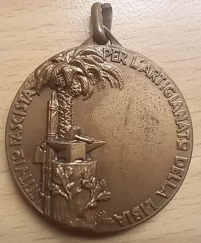 Libya Italian Fascist medal Mussolini