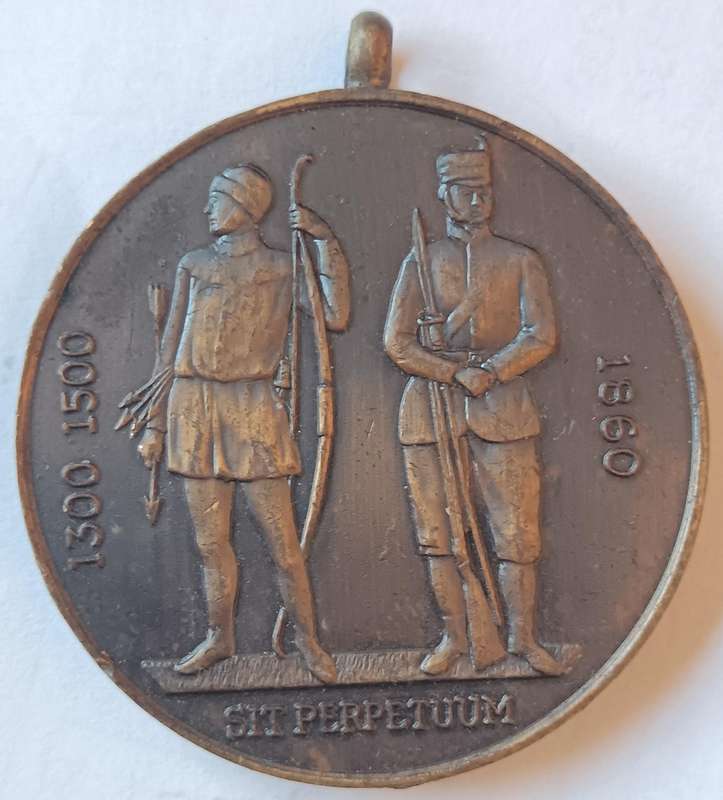 British National Rifle Association 1860 bronze shooting medal