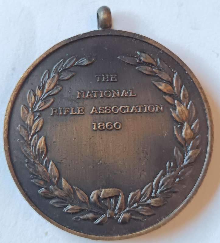 British National Rifle Association 1860 bronze shooting medal