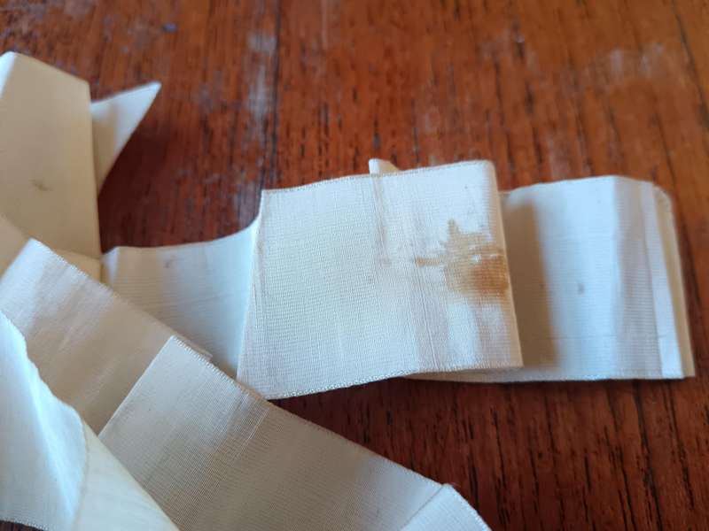 Balmoral Castle steamship tally ribbon (1910 to 1939)
