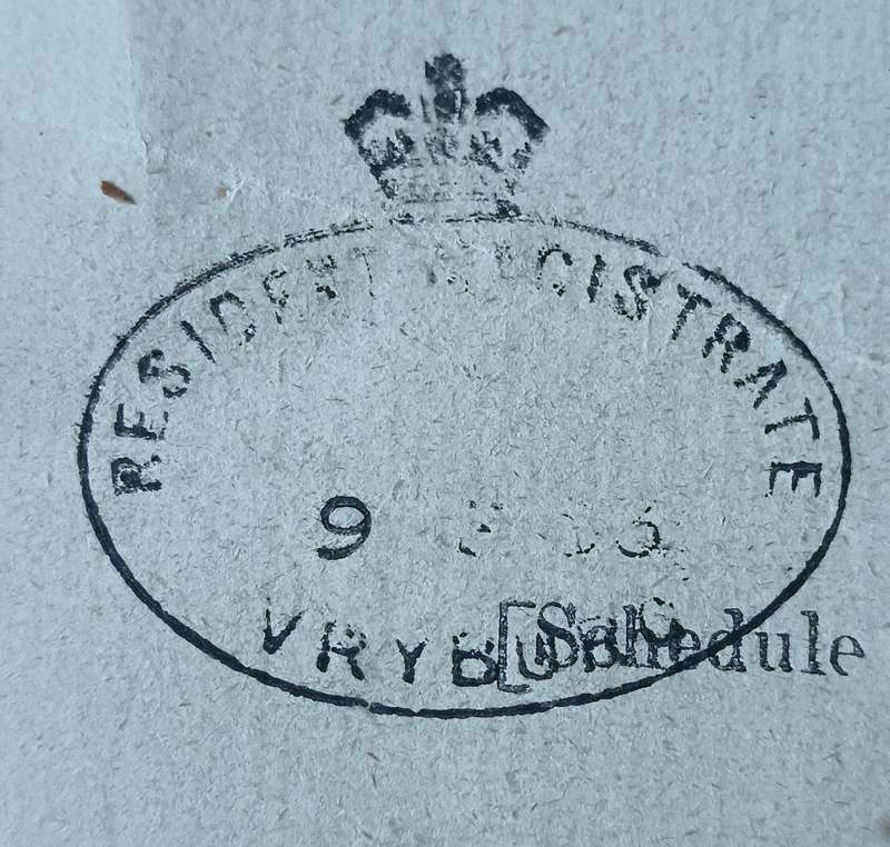 1903 license for removing gunpowder/carry a Mauser from Vryburg to Cape Town