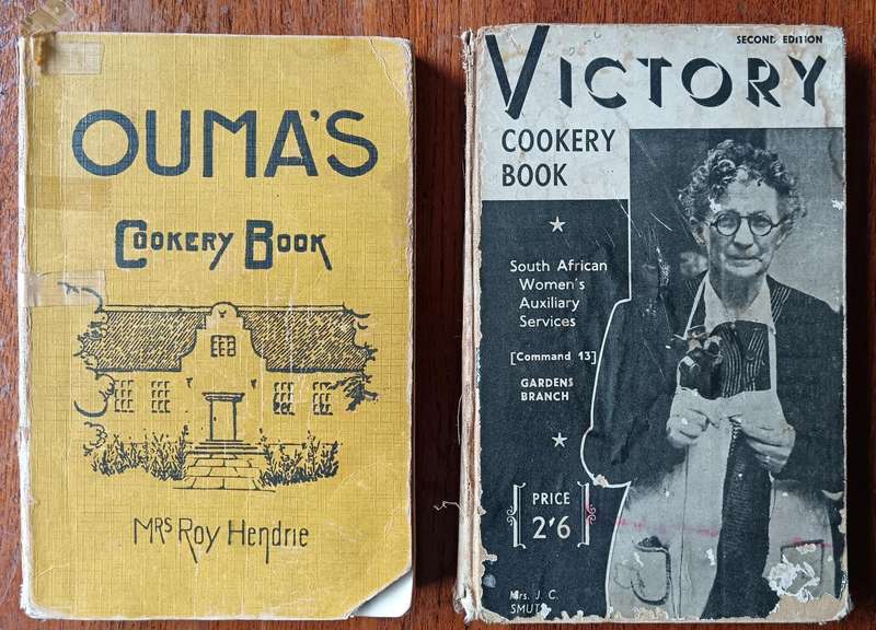 Two post-war cookery books - Victory and Ouma's - one signed by Ouma Isie Smuts