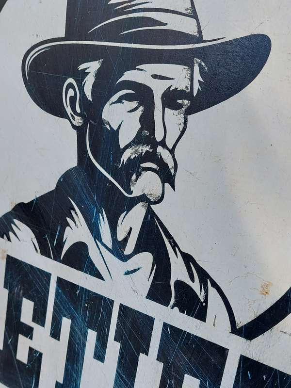 "Retief" hand painted steel sign 46cm x 92cm x 3cm
